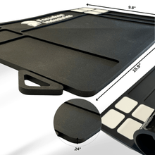 Forsaken Industries Magnetic Weapons Cleaning Mat — 15.9 x 9.8 inches non-slip oil-resistant surface with built-in magnetic parts trays for firearm maintenance and gun cleaning